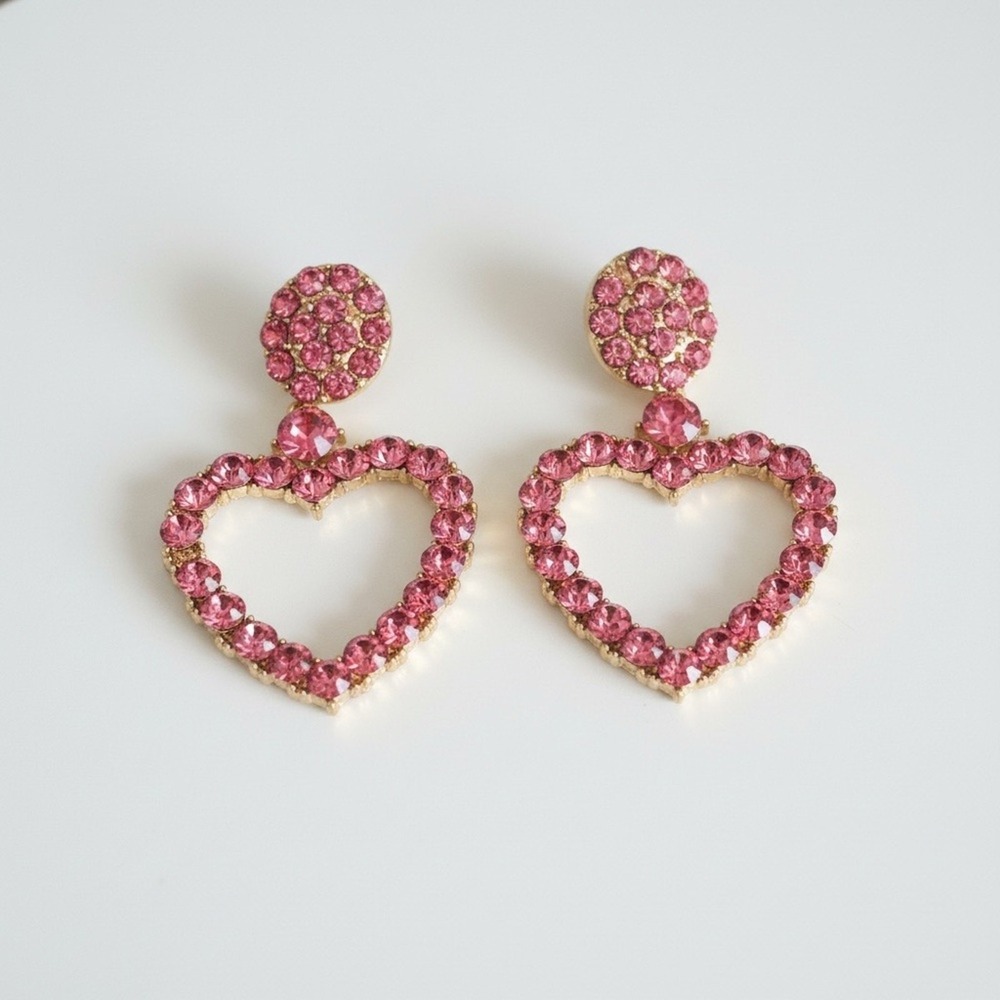 Pink Heart Earrings